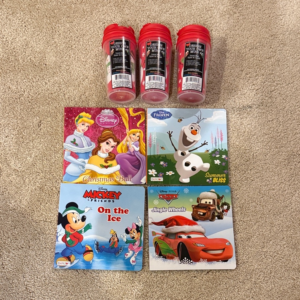 Christmas. Disney Storybook Collection with Red Cups design own cup. Never used